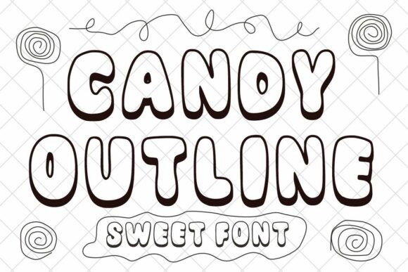 Candy Outline: A Playful Display Font for Your Small Business Brand