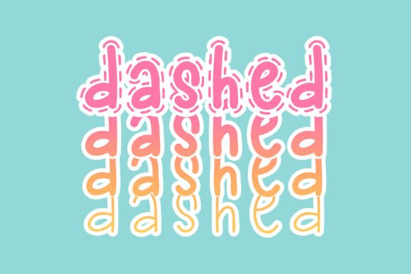 Dashedline Stacked: A Playful Display Font for Crafters and Handmade Sellers