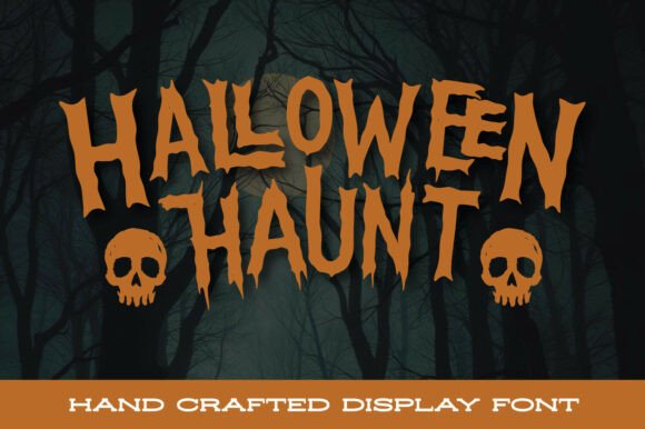 Halloweenhaunt: A Handcrafted Display Font for Spooky Craft Projects