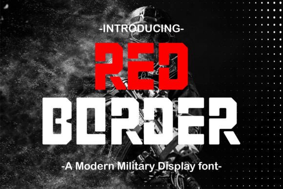 Red Border Stencil: A Display Typeface That Commands Attention in Editorial Design