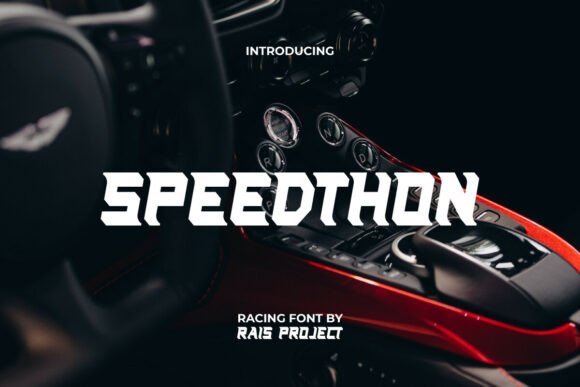Speedthon Font: A Bold Racing Display Typeface for Editorial Design